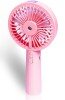 Prem-I-Air USB Rechargeable Handheld Mist Fan With Bottle - Pink