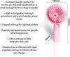 Prem-I-Air USB Rechargeable Handheld Mist Fan With Bottle - Pink