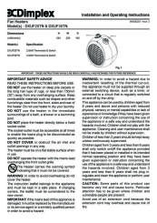 Fan Heaters Model(s) : DXUF20TN u0026 DXUF30TN Installation and Operating  Instructions