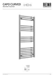 Reina Capo Curved Towel Rail Product Datasheet